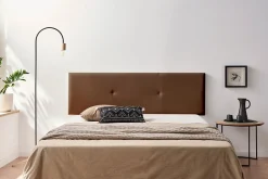 Moonia Tête de Lit Tapisée ALMA Simili cuir 160x50x5 cm - Marron -