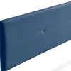 Moonia Tête de Lit Tapisée ALMA Simili cuir 160x50x5 cm - Bleu Foncé - New