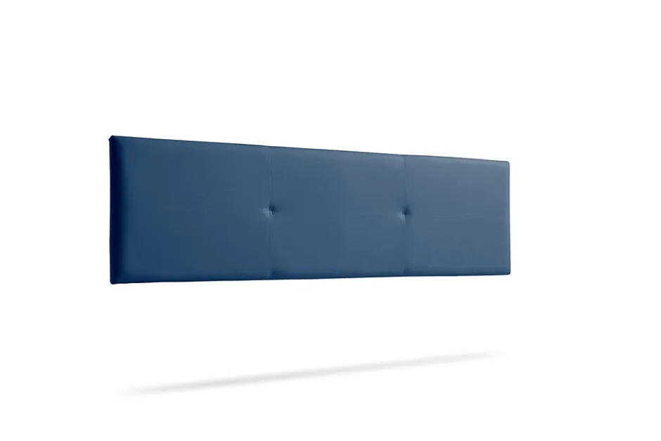 Moonia Tête de Lit Tapisée ALMA Simili cuir 90x50x5 cm - Bleu Foncé -