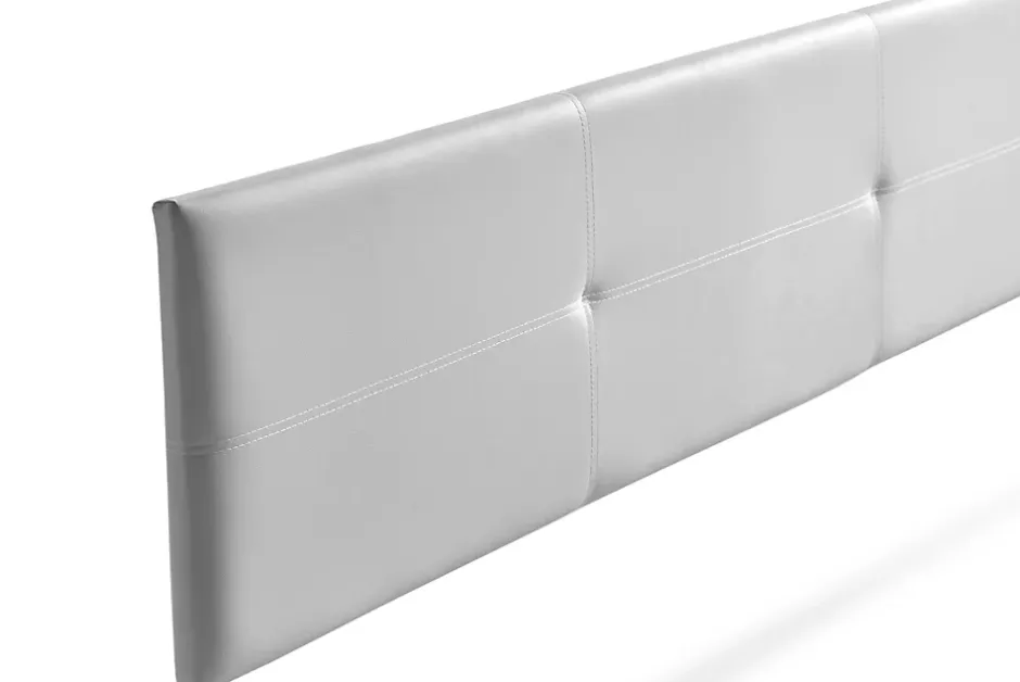 Moonia Tête de Lit Tapisée ALMA Simili cuir 90x50x5 cm - Argent - Sale