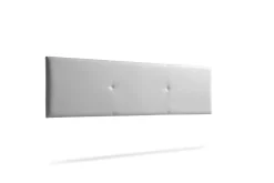 Moonia Tête de Lit Tapisée ALMA Simili cuir 90x50x5 cm - Argent - Sale