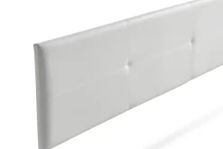 Moonia Tête de Lit Tapisée ALMA Simili cuir 100x50x5 cm - Gris Clair - Clearance
