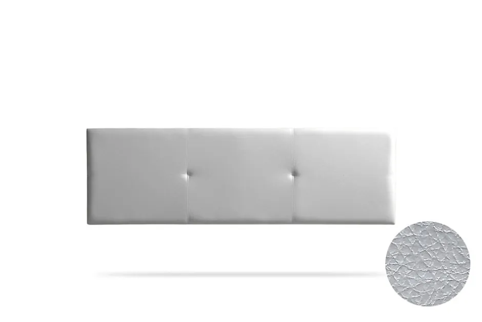 Moonia Tête de Lit Tapisée ALMA Simili cuir 160x50x5 cm - Argent -