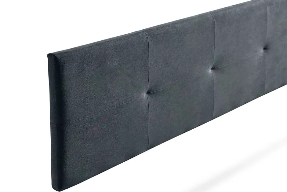 Moonia Tête de Lit Tapisée ALTEA Aqualine 145x50x5 cm - Gris Foncé -