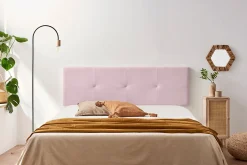 Moonia Tête de Lit Tapisée ALTEA Aqualine 145x50x5 cm - Rose Clair -