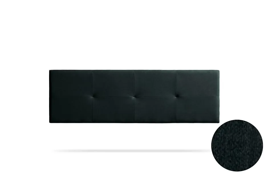 Moonia Tête de Lit Tapisée ALTEA Aqualine 90x50x5 cm - Noir - Outlet