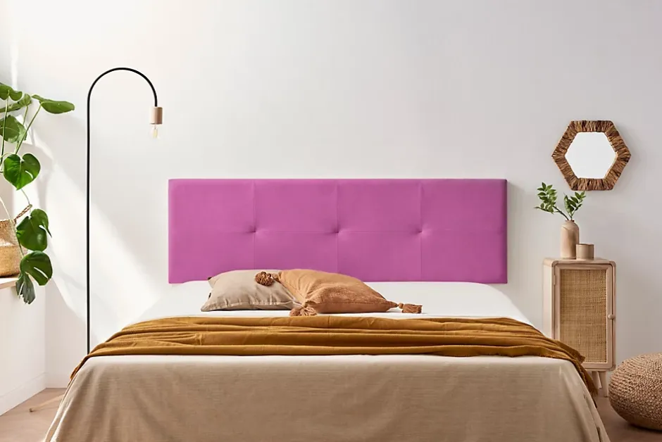 Moonia Tête de Lit Tapisée ALTEA Aqualine 160x50x5 cm - Fuchsia - Best