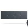 Moonia Tête de Lit Tapisée ALTEA Aqualine 115x50x5 cm - Gris Foncé -