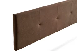 Moonia Tête de Lit Tapisée ALTEA Aqualine 115x50x5 cm - Chocolat -