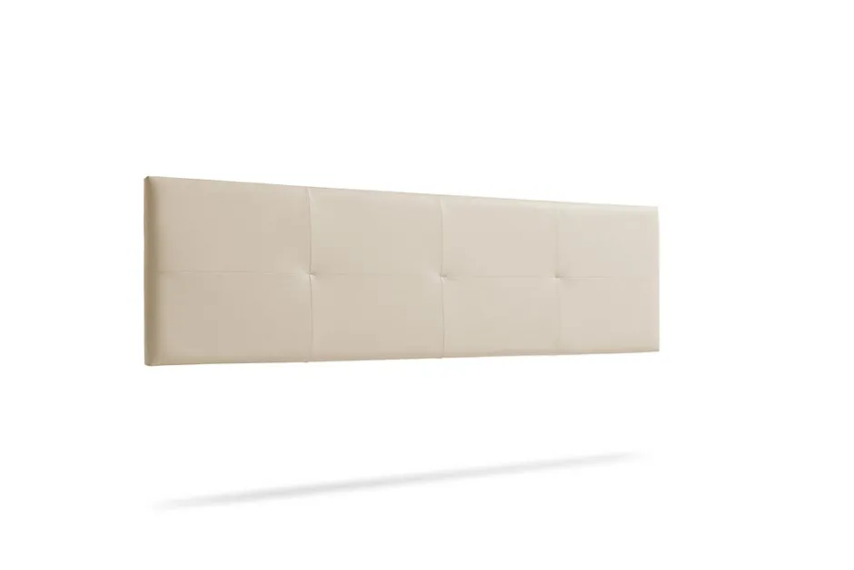 Moonia Tête de Lit Tapisée ALTEA Simili cuir 100x50x5 cm - Blanc Cassé -