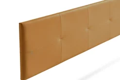 Moonia Tête de Lit Tapisée ALTEA Simili cuir 145x50x5 cm - Marron Clair -