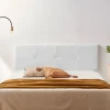Moonia Tête de Lit Tapisée ALTEA Simili cuir 145x50x5 cm - Blanc - Hot
