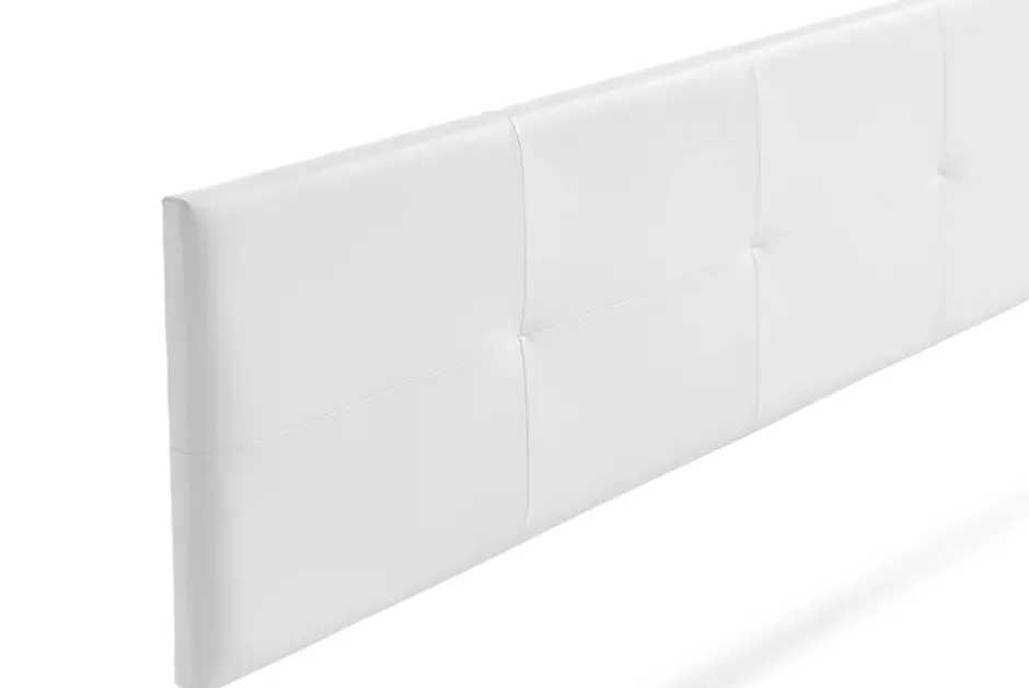 Moonia Tête de Lit Tapisée ALTEA Simili cuir 145x50x5 cm - Blanc - Hot