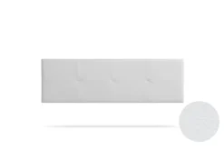 Moonia Tête de Lit Tapisée ALTEA Simili cuir 145x50x5 cm - Blanc - Hot