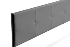 Moonia Tête de Lit Tapisée ALTEA Simili cuir 130x50x5 cm - Gris Foncé - New