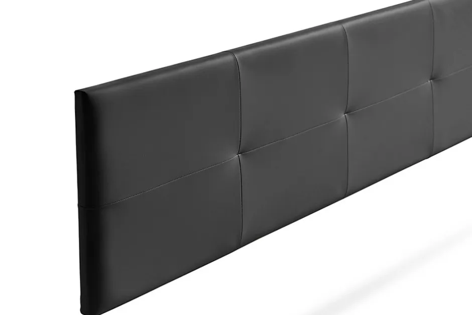 Moonia Tête de Lit Tapisée ALTEA Simili cuir 90x50x5 cm - Noir -