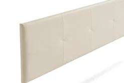 Moonia Tête de Lit Tapisée ALTEA Simili cuir 145x50x5 cm - Blanc Cassé - Hot