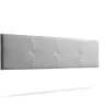 Moonia Tête de Lit Tapisée ALTEA Simili cuir 145x50x5 cm - Argent - Discount