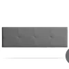 Moonia Tête de Lit Tapisée ALTEA Simili cuir 90x50x5 cm - Gris Foncé -