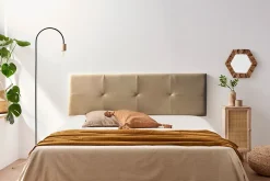 Moonia Tête de Lit Tapisée ALTEA Simili cuir 115x50x5 cm - Or - Outlet