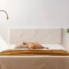 Moonia Tête de Lit Tapisée ALTEA Simili cuir 115x50x5 cm - Beige -