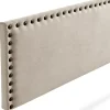 Moonia Tête de Lit Tapisée MODENA Aqualine 90x55x8 cm - Beige Toast - Outlet