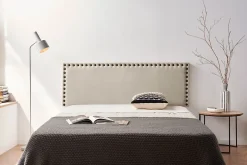 Moonia Tête de Lit Tapisée MODENA Aqualine 90x55x8 cm - Beige Toast - Outlet