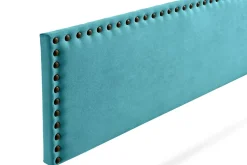 Moonia Tête de Lit Tapisée MODENA Aqualine 145x55x8 cm - Turquoise - Online