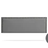 Moonia Tête de Lit Tapisée MODENA Simili cuir 115x55x8 cm - Gris Foncé -