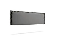 Moonia Tête de Lit Tapisée MODENA Simili cuir 115x55x8 cm - Gris Foncé -