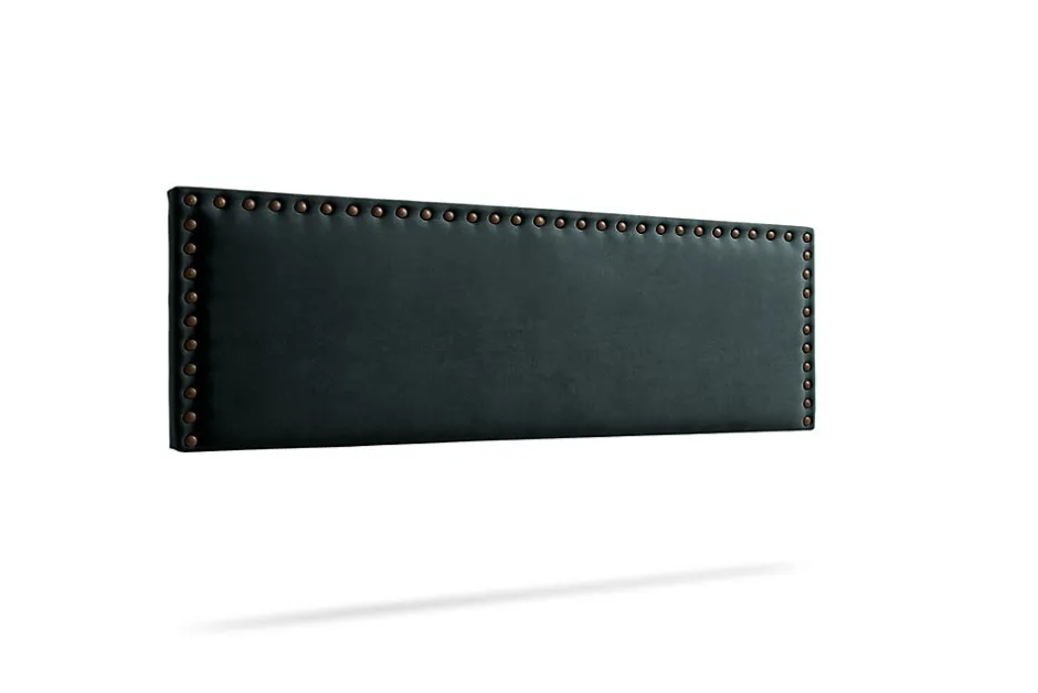 Moonia Tête de Lit Tapisée MODENA Aqualine 160x55x8 cm - Noir -