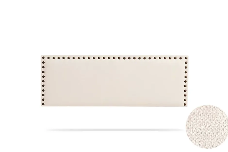 Moonia Tête de Lit Tapisée MODENA Aqualine 145x55x8 cm - Beige - Hot