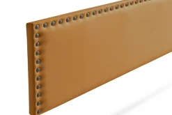 Moonia Tête de Lit Tapisée MODENA Simili cuir 130x55x8 cm - Marron Clair -