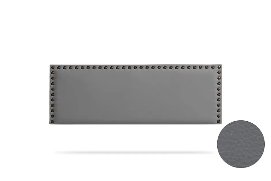 Moonia Tête de Lit Tapisée MODENA Simili cuir 100x55x8 cm - Gris Foncé -