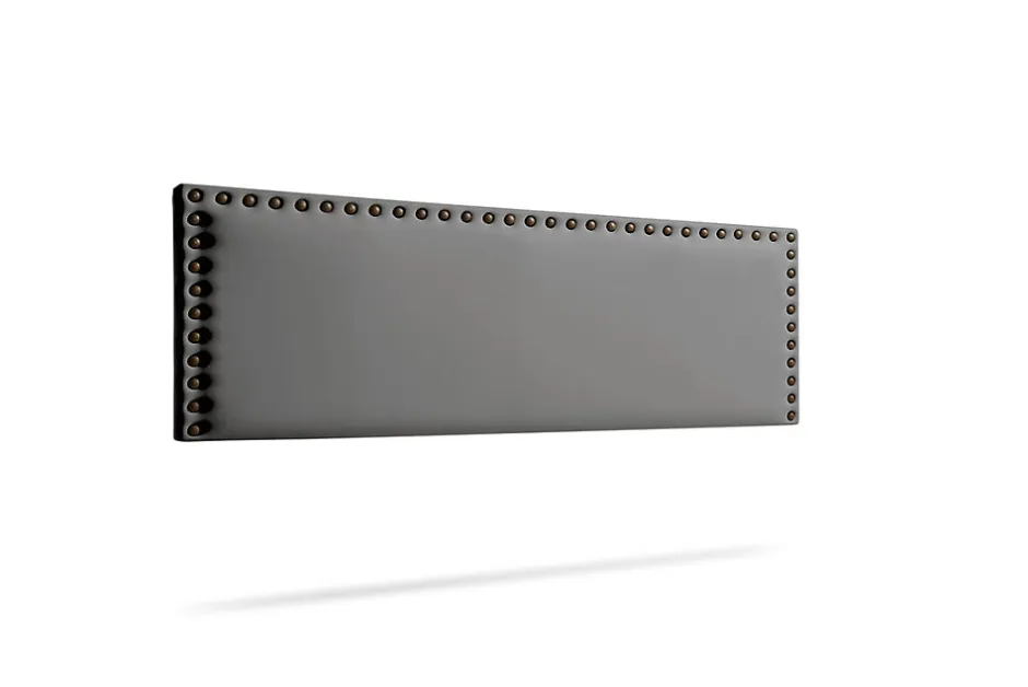 Moonia Tête de Lit Tapisée MODENA Simili cuir 100x55x8 cm - Gris Foncé -