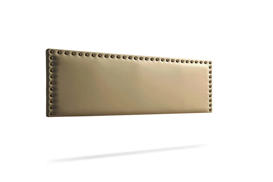 Moonia Tête de Lit Tapisée MODENA Simili cuir 115x55x8 cm - Or -