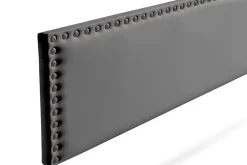 Moonia Tête de Lit Tapisée MODENA Simili cuir 160x55x8 cm - Gris Foncé - Outlet