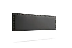 Moonia Tête de Lit Tapisée MODENA Simili cuir 115x55x8 cm - Noir -
