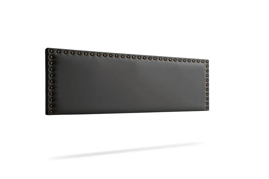 Moonia Tête de Lit Tapisée MODENA Simili cuir 115x55x8 cm - Noir -