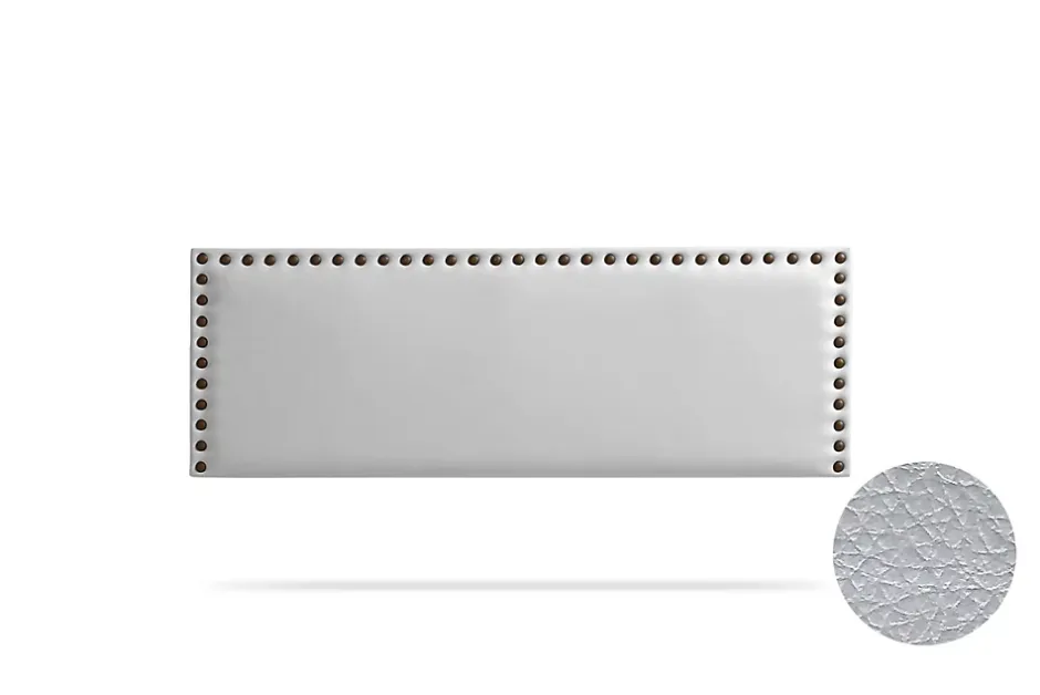 Moonia Tête de Lit Tapisée MODENA Simili cuir 115x55x8 cm - Argent - Hot