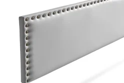 Moonia Tête de Lit Tapisée MODENA Simili cuir 115x55x8 cm - Argent - Hot