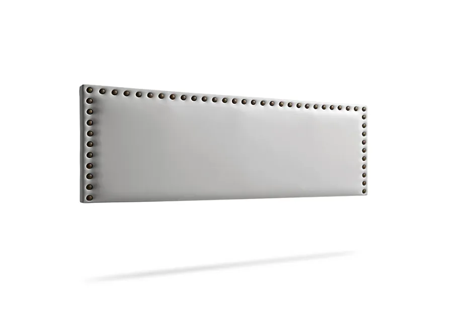 Moonia Tête de Lit Tapisée MODENA Simili cuir 115x55x8 cm - Argent - Hot