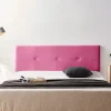 Moonia Tête de Lit Tapisée NAPOLI Simili cuir 90x50x5 cm - Rose - Best