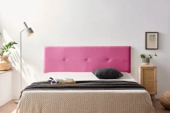 Moonia Tête de Lit Tapisée NAPOLI Simili cuir 90x50x5 cm - Rose - Best