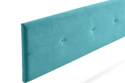 Moonia Tête de Lit Tapisée NAPOLI Aqualine 160x50x5 cm - Turquoise - New