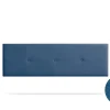 Moonia Tête de Lit Tapisée NAPOLI Simili cuir 160x50x5 cm - Bleu Foncé -