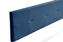 Moonia Tête de Lit Tapisée NAPOLI Simili cuir 160x50x5 cm - Bleu Foncé -