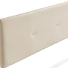 Moonia Tête de Lit Tapisée NAPOLI Simili cuir 160x50x5 cm - Blanc Cassé -