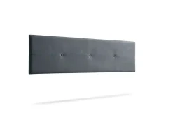 Moonia Tête de Lit Tapisée NAPOLI Aqualine 130x50x5 cm - Gris Foncé - Best