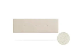 Moonia Tête de Lit Tapisée NAPOLI Simili cuir 100x50x5 cm - Blanc Cassé -